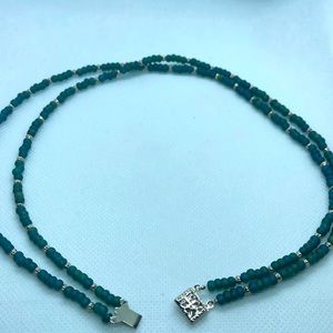 Glass bead Green Clasp necklace